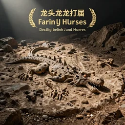 fossilized remains of a dragon found during mining operation