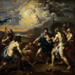 impressionist depiction of the apocalpse by caravaggio tonalism