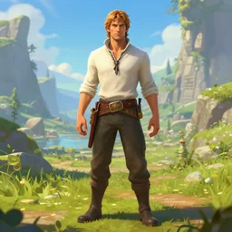 commoner, white shirt, ultra detailed fantasy, dndbeyond, bright, colourful, realistic, dnd character portrait, full body, pathfinder, pinterest, art by ralph horsley, dnd, rpg, lotr game design fanart by concept art, behance hd, artstation, deviantart, hdr render in unreal engine 5