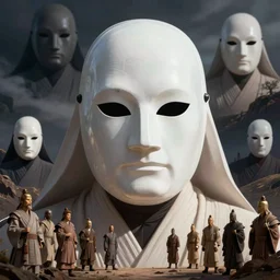 white mask of a jedi master by wayne barlowe, by james jean, by paul lehr, by michael whelan