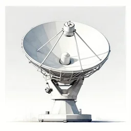radio telescope conceptual art geometric patterns flat no gradient sketch