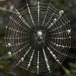 spider web full of skulls : : spider, skulls, spider web : : 8 k : :