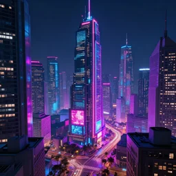 a cyberpunk city, Digital Art, High definition, Octane render, Unreal Engine, vibrant color, neon