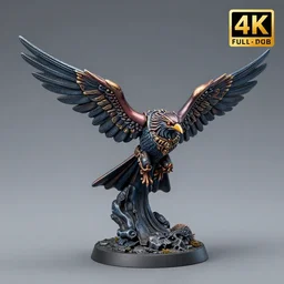 8 0 mm resin detailed miniature of a warhammer 4 0 k hummingbird, product introduction photos, 4 k, full body,
