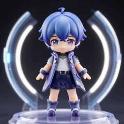 nendoroid of gsc, futuristic ， lighting from all arounds
