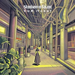 album cover art for a station of art, by akihiko yoshida