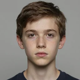 portrait of boy, long face, brown hair, short hair, no glasses, detailed, hyperrealistic, realistic, symmetrical, by anato finnstark, by alena aenami, by john harris, by ross tran, by wlop, by andreas rocha
