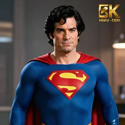 bob ross as superman, cinematic lighting. 4 k.