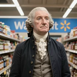photo of George Washington shopping in Walmart