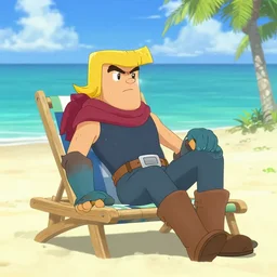 metroid samus aran chilling in aruba