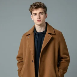 Tyler the creator wearing a brown coat
