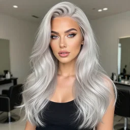platinum hair goddess in human form, trending, 4 k