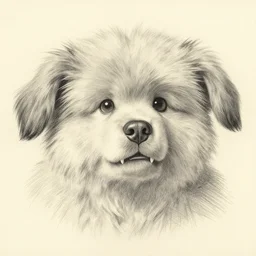 masterpiece pencil sketch of Asriel Dreemurr by John Sargent Singer, round face, fluffy fur, floppy ears, cute little fangs