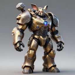 🐭 with a mjolnir powered assault armor, style artstation, style greg rutkowsk, octane render, unreal engine 6, epic game graphics, fantasy, ciberpunk, conceptual art, ray tracing