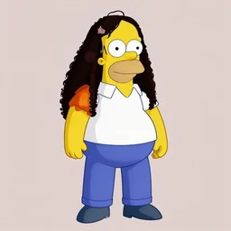 lizzo as homer simpson, digital art