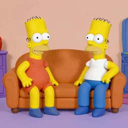“ the Simpson’s as coloured clay on couch”
