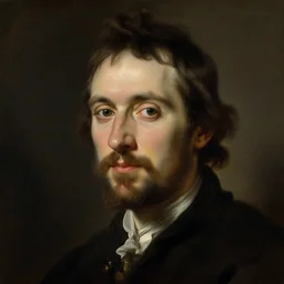 portrait of the author simon reynolds by Rembrandt, oil on canvas
