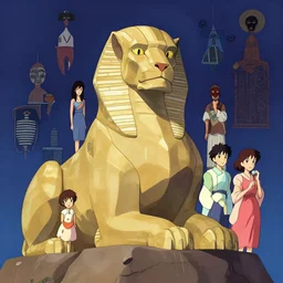 maximalist mystical sphinx, trending on pixiv fanbox, painted by makoto shinkai takashi takeuchi studio ghibli, akihiko yoshida, yoshitaka amano, wangechi mutu, clean cel shaded vector art. shutterstock. behance hd by lois van baarle, artgerm, helen huang, rossdraws, illustration