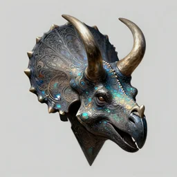 anthropomorphic triangle head in opal edgy darkiron triceratops, intricate, elegant, highly detailed animal monster, digital painting, artstation, concept art, smooth, sharp focus, illustration, art by artgerm, bob eggleton, michael whelan, stephen hickman, richard corben, wayne barlowe, trending on artstation and greg rutkowski and alphonse mucha, 8 k