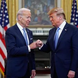 joe biden spooning with donald trump