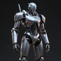 Cyberpunk robot render by Bill Rain
