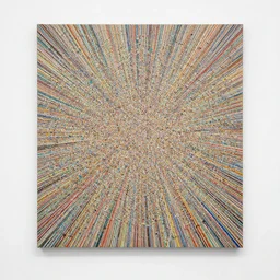 an art exhibition poster of a painting with millions of random colours