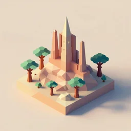 a low poly isometric render of moonlit socotra island with dragon trees in the style of monument valley, intricate, elegant, smooth shading, soft lighting, illustration, simple, solid shapes, by magali villeneuve, jeremy lipkin and michael garmash, rob rey and kentaro miura style, octane render