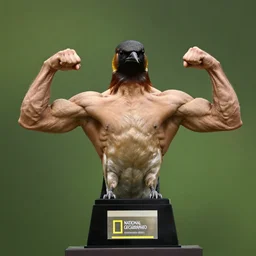 common bird with muscular arms, national geographic award winning photo