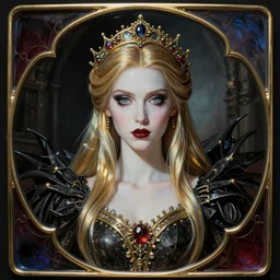 ( ( gothic # ) ) princess portrait *. *. by battle angel alita * *, rene lalique, highly detailded