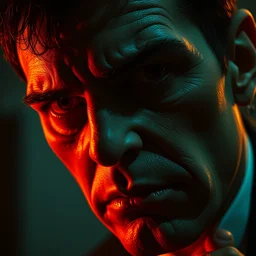 close up portrait photo of pulp fiction, cinematic lighting, sharp focus, creepypasta, close up photo digital colored stipple by edward gorey and guy denning