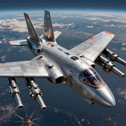 sidescrolling airplane with lots of guns concept art, robotech gradius outer space concept art, hyperrealism, fine detail, 8 k, 3 d render, artgerm, artstation contest winner, cgsociety, cryengine, concept art!!, zbrush, vray sprite