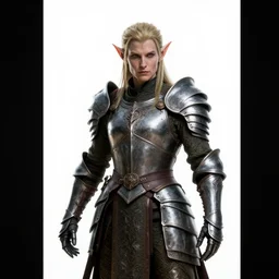 elf with armor of rivendel in white black background, epic masterpiece of cinematographic hyperrealism, realistic shaded lighting poster by craig mallismo, artgerm, jeremy lipkin and michael garmash, unreal engine, radiant light, detailed and intricate environment, digital art, art station trends