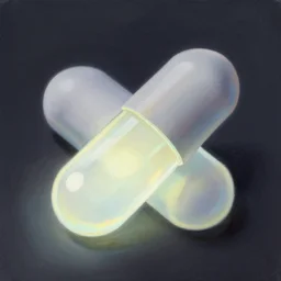 close - up of a glowing pill, painting, highly detailed, illustration digital drawing, smooth, sharp focus, realistic. artist artgerm, greg rutkowski, wlop