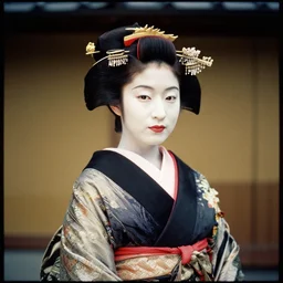Portrait Photograph of a Japanese Geisha Illford Pan F Plus 50