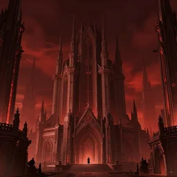 star wars concept art by greg rutkowski, an ecomenopolis of palatial, elegant, neo - gothic architecture, dark, reddish cinematic lighting, haunting atmosphere, artstation hq.