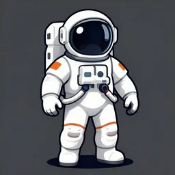an illustration of an astronaut, trending on artstation, central composition, very cartoon, shape focus, high detailed, by anton fadeev