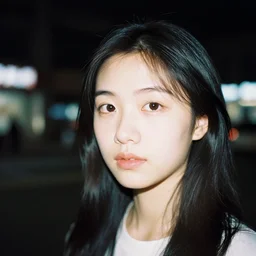medium format analog film blur street night flash photography close up portrait of paradox, 1 9 6 0 s hasselblad film street photography, featured on unsplash, expired vintage color film photography