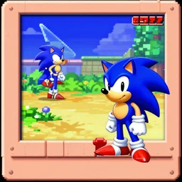 a snes game screenshot, sonic game