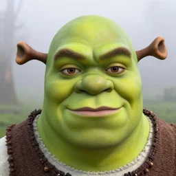 closeup portrait, stalin as shrek!!! in a foggy swamp, natural light, sharp, detailed face, magazine, press, photo, steve mccurry, david lazar, canon, nikon, focus