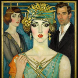 an art deco portrait in the style of anna dittmann and donato giancola and charles dulac.