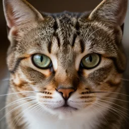 an extreme close-up of a cat