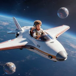 the young crew pilot the dimension shuttle across the multiversal plane, digital art, stunning detail