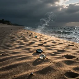 The waters carry jewels, sand, dreams, and in the air a faint tinge of smoke which sits at the back of the throat, tingling.