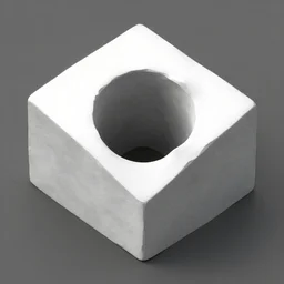 mesh boolean hole, ambient occlusion, top view, outline, noise