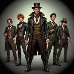 Tom Waits as victorian Hellboy design, kim jung gi, Greg Rutkowski, Darek Zabrocki, Karlkka, Jayison Devadas, Phuoc Quan, trending on Artstation, 8K, ultra wide angle, pincushion lens effect