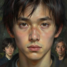 procedural human in the wild, long shot by kawase hasui and jacek yerka, inspired by peter gric, epic and karol bak, huge scale, beautiful fine face features, intricate high details, sharp, ultradetailed