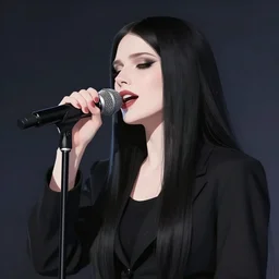nosferatu with a microphone singing