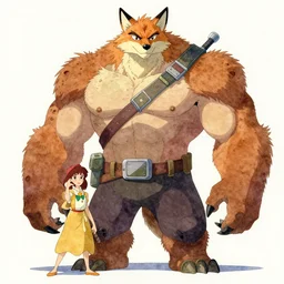 character concept art, science fiction, massive gigachad masculine lynx - headed ranger with lynx head, studio ghibli, pixar and disney animation, sharp, disney concept art watercolor illustration by mandy jurgens and alphonse mucha and alena aenami, pastel color palette, dramatic lighting, highly detailed