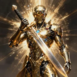 a sci - fi god of blades, art by jack kirby, high details, photorealistic, greeble tech