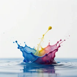 epic paint splatter in water